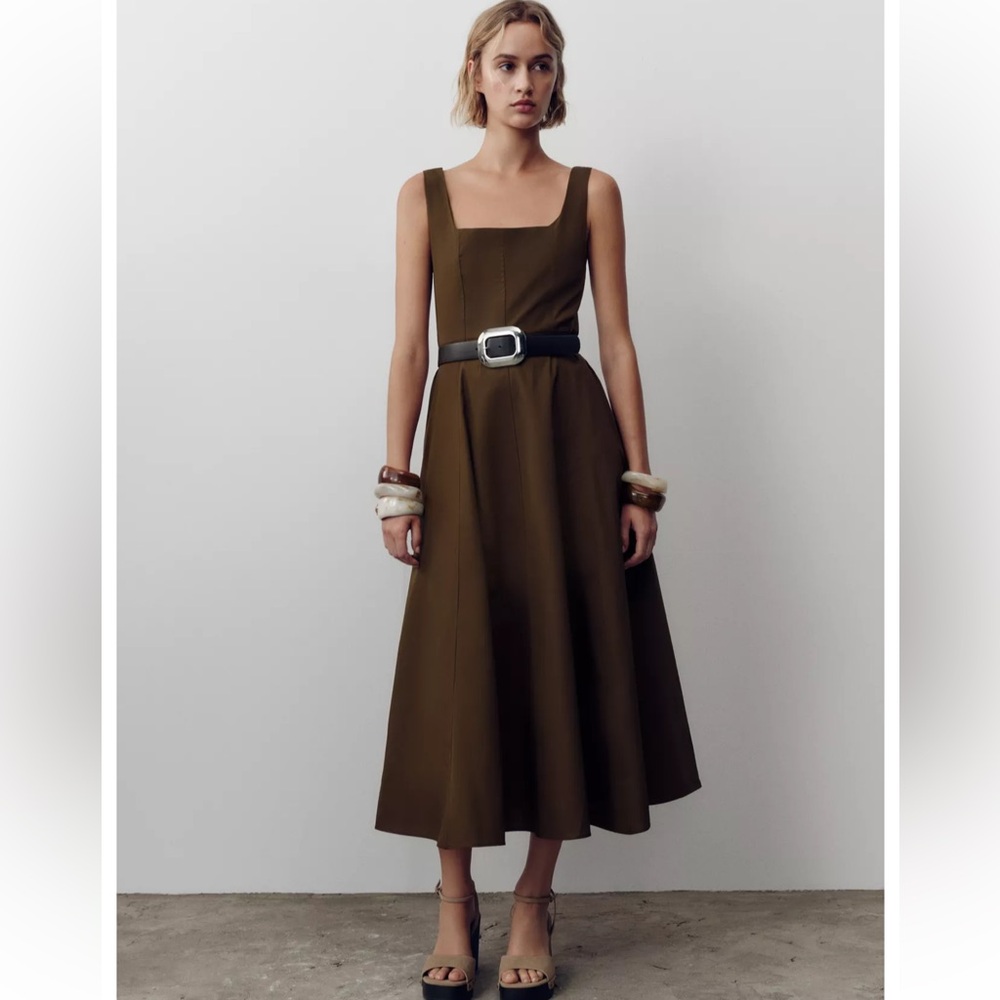 💫 Zara Cotton Midi Dress - New 💫